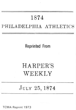 1973 TCMA 1874 Philadelphia Athletics #3 John Clapp Back