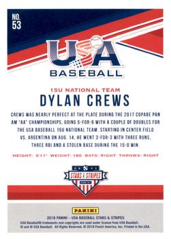 2018 Panini USA Baseball Stars & Stripes - Longevity #53 Dylan Crews Back
