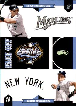 2004 Donruss World Series - Face Off #FO-2 Mike Mussina / Ivan Rodriguez Front