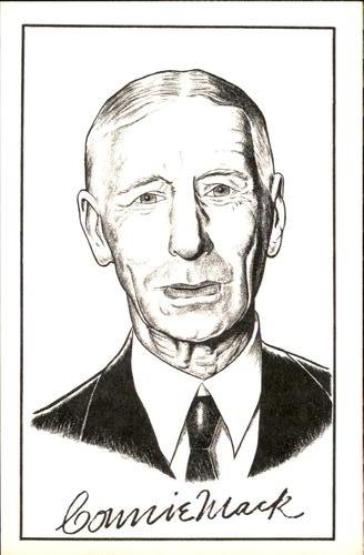 1973 TCMA Autographs and Drawings Postcards #8 Connie Mack Front