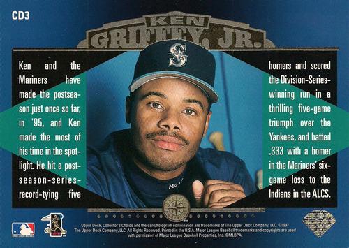 1997 Upper Deck Clearly Dominant 5x7 #CD3 Ken Griffey, Jr. Back