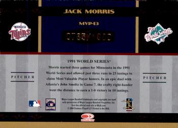 2004 Donruss World Series - MVP #MVP-13 Jack Morris Back