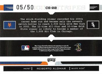 2004 Playoff Prestige - Changing Stripes Holo-Foil #CS-22 Roberto Alomar  Back