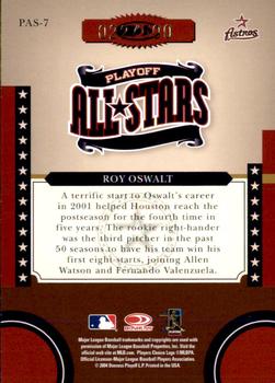 2004 Donruss World Series - Playoff All-Stars #PAS-7 Roy Oswalt Back