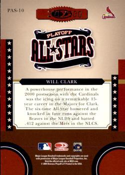 2004 Donruss World Series - Playoff All-Stars #PAS-10 Will Clark Back