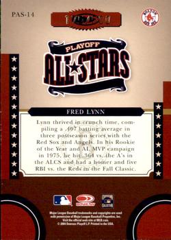 2004 Donruss World Series - Playoff All-Stars #PAS-14 Fred Lynn Back