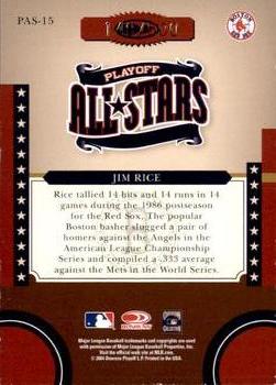 2004 Donruss World Series - Playoff All-Stars #PAS-15 Jim Rice Back