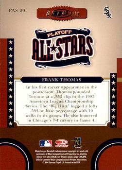 2004 Donruss World Series - Playoff All-Stars #PAS-20 Frank Thomas Back