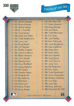 1991 Upper Deck #300 Checklist: 201-300 Back