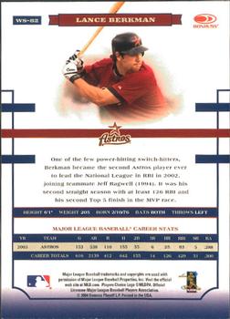 2004 Donruss World Series #WS-82 Lance Berkman Back