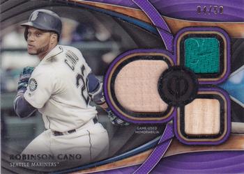 2018 Topps Tribute - Triple Relics Purple #TTR-RC Robinson Cano Front