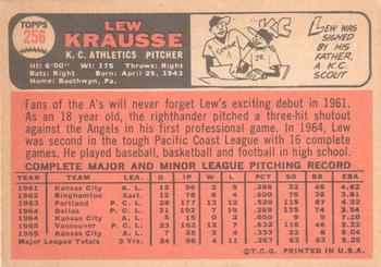 2014 Topps - 75th Anniversary Buybacks 1966 #256 Lew Krausse Back