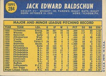 2014 Topps - 75th Anniversary Buybacks 1970 #284 Jack Baldschun Back