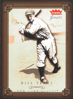 2004 Fleer Greats of the Game #12 Bill Terry Front