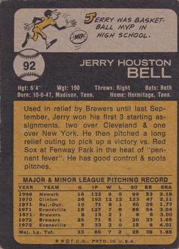 2014 Topps - 75th Anniversary Buybacks 1973 #92 Jerry Bell Back
