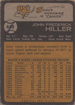 2014 Topps - 75th Anniversary Buybacks 1973 #448 John Hiller Back
