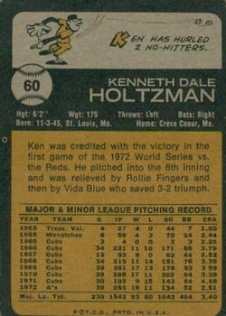 2014 Topps - 75th Anniversary Buybacks 1973 #60 Ken Holtzman Back