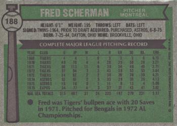 2014 Topps - 75th Anniversary Buybacks 1976 #188 Fred Scherman Back