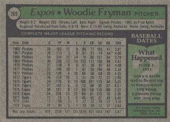 2014 Topps - 75th Anniversary Buybacks 1979 #269 Woodie Fryman Back