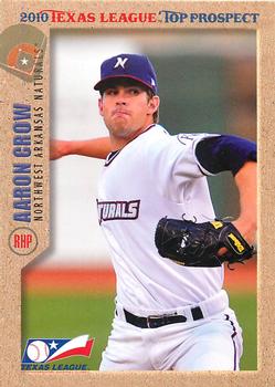 2010 Grandstand Texas League Top Prospects #NNO Aaron Crow Front