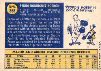 2015 Topps - Topps Originals Buybacks 1970 #358 Pedro Borbon Back