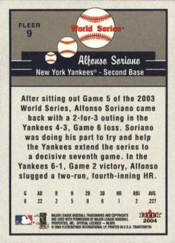 2004 Fleer Tradition #9 Alfonso Soriano Back