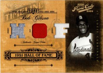 2004 Playoff Prime Cuts II - Timeline Material Trio HOF #TL-7 Bob Gibson Front