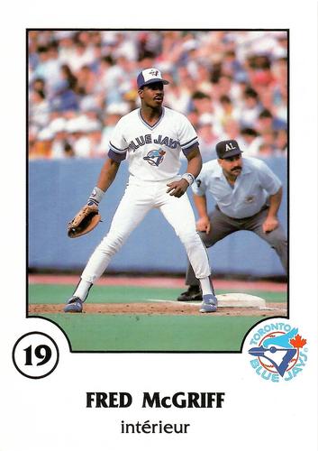 1988 Toronto Blue Jays Fire Safety French #NNO Fred McGriff Front