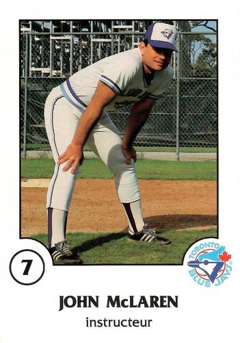 1988 Toronto Blue Jays Fire Safety French #NNO John McLaren Front