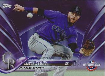 2018 Topps Opening Day - Purple #45 Trevor Story Front