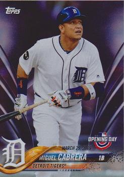 2018 Topps Opening Day - Purple #46 Miguel Cabrera Front
