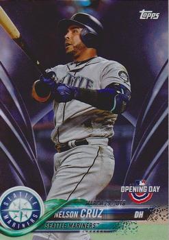 2018 Topps Opening Day - Purple #91 Nelson Cruz Front