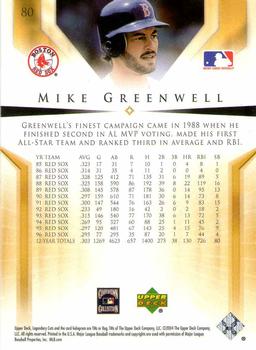 2004 SP Legendary Cuts #80 Mike Greenwell Back