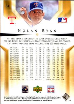 2004 SP Legendary Cuts #84 Nolan Ryan Back