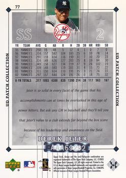 2004 SP Authentic - Autographed Buybacks #77 Derek Jeter Back