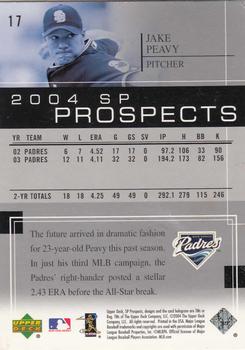 2004 SP Prospects #17 Jake Peavy Back