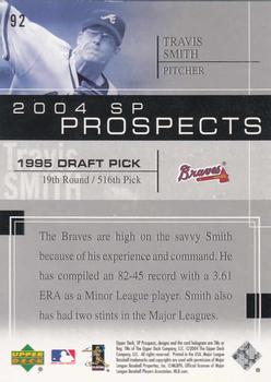 2004 SP Prospects #92 Travis Smith Back