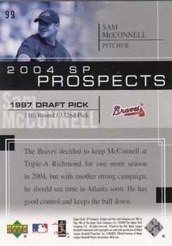 2004 SP Prospects #99 Sam McConnell Back