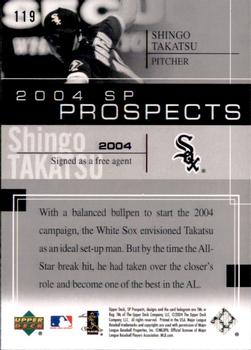 2004 SP Prospects #119 Shingo Takatsu Back