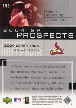 2004 SP Prospects #198 Jarrett Hoffpauir Back