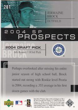2004 SP Prospects #201 Jermaine Brock Back