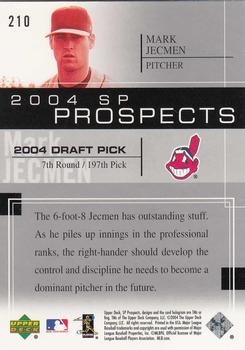 2004 SP Prospects #210 Mark Jecmen Back