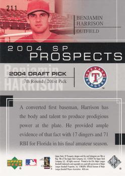 2004 SP Prospects #211 Benjamin Harrison Back