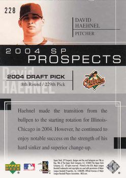2004 SP Prospects #228 David Haehnel Back