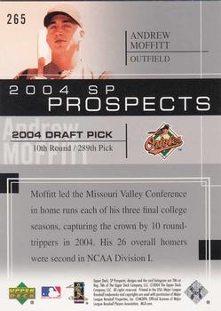 2004 SP Prospects #265 Andrew Moffitt Back