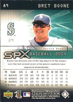 2004 SPx #89 Bret Boone Back