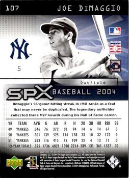 2004 SPx #107 Joe DiMaggio Back