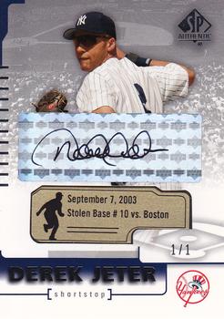 2004 SP Authentic - Game-Dated Autographed #5 Derek Jeter Front