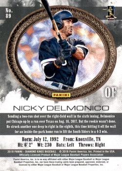 2018 Panini Diamond Kings - Artist's Proof Gold #89 Nicky Delmonico Back