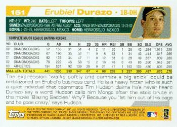 2004 Topps #151 Erubiel Durazo Back